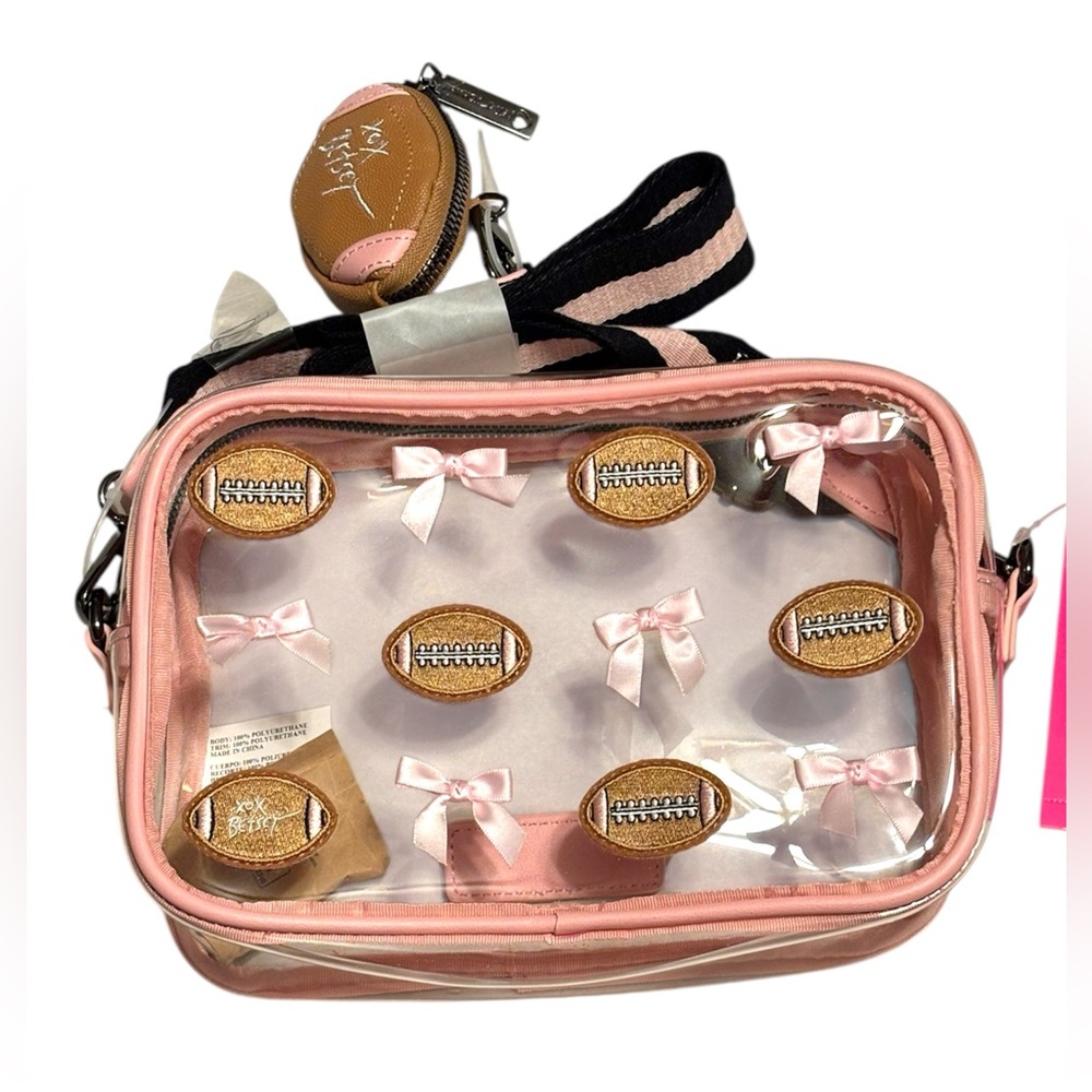 NWT•Betsey Johnson Clear Cheer Stadium bag - Picture 2 of 7
